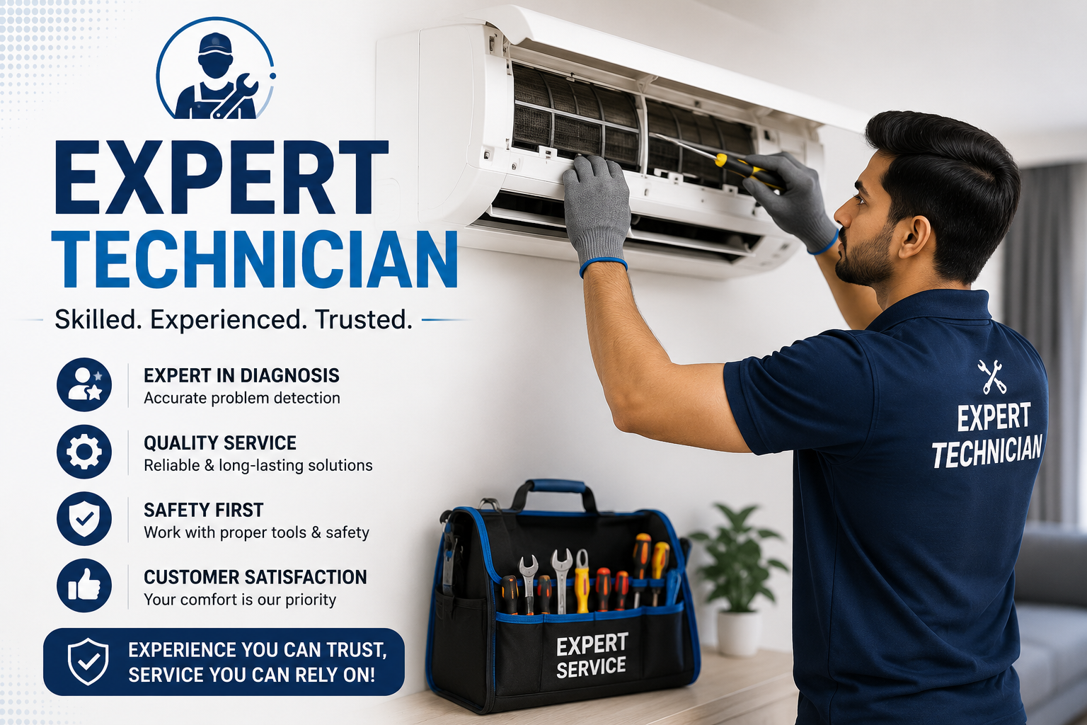 Expert AC repair technician providing appliance service