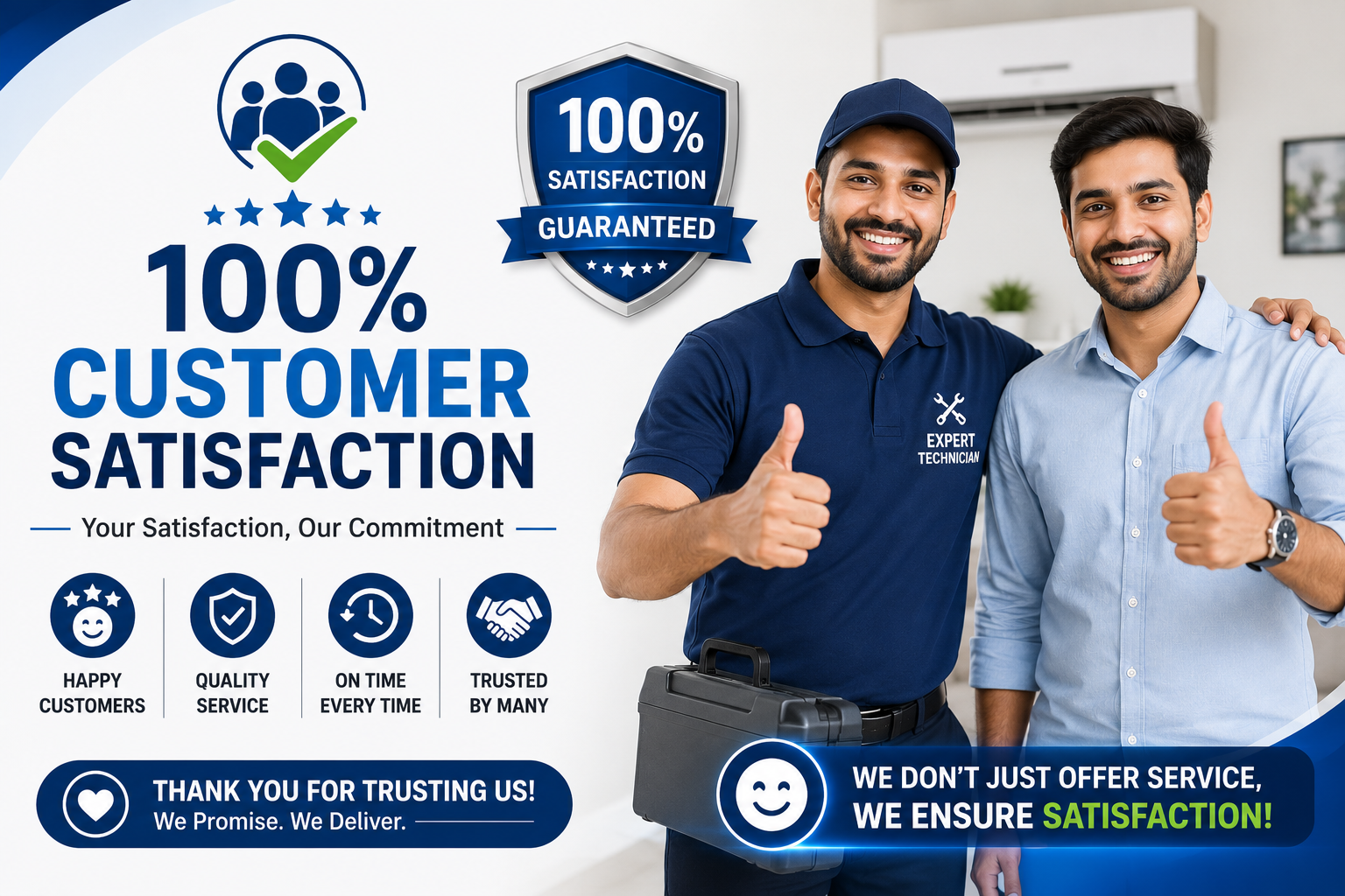 Customer satisfaction after appliance repair service